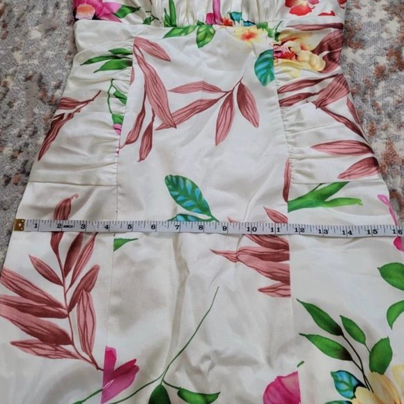 David Meister Floral Bodycon Dress - Size 6 - Picture 7 of 10